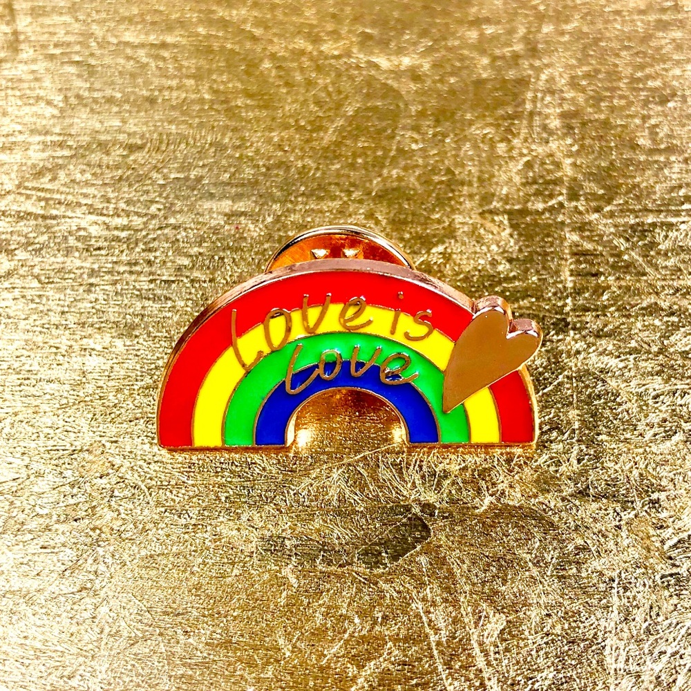🌈2 for $15! PRIDE Rainbow Love is Love Enamel Pin